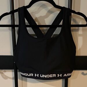 Under Armour Black Sports Bra with Logo Band